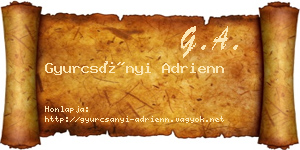 Gyurcsányi Adrienn névjegykártya